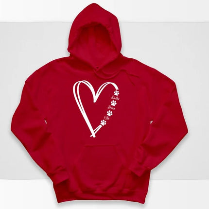Personalised Mum Dog Hoodies, Mama Pullover Jumper, Custom Pet Names Heart Mama Hoody, Mother's Day Minimalist Comfy Jumper, Pet Lover Gifts