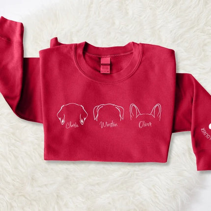 Dog Mom Custom Sweatshirt, Personalised Pet Names Printed Jumper, Dog Mama Dad Crewneck Sweater, Comfort Color Sizes XS-4XL Unisex Outfits