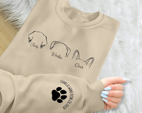 Dog Mom Custom Sweatshirt, Personalised Pet Names Printed Jumper, Dog Mama Dad Crewneck Sweater, Comfort Color Sizes XS-4XL Unisex Outfits