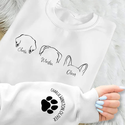 Dog Mom Custom Sweatshirt, Personalised Pet Names Printed Jumper, Dog Mama Dad Crewneck Sweater, Comfort Color Sizes XS-4XL Unisex Outfits