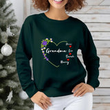 Custom Grandma Christmas Sweatshirt, Personalised Grandkids Name Xmas Sweatshirt, Nana Mothers Day Printed Jumper, Grandma Christmas Gifts