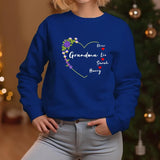 Custom Grandma Christmas Sweatshirt, Personalised Grandkids Name Xmas Sweatshirt, Nana Mothers Day Printed Jumper, Grandma Christmas Gifts