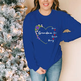 Custom Grandma Christmas Sweatshirt, Personalised Grandkids Name Xmas Sweatshirt, Nana Mothers Day Printed Jumper, Grandma Christmas Gifts