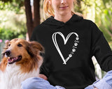 Personalised Mum Dog Hoodies, Mama Pullover Jumper, Custom Pet Names Heart Mama Hoody, Mother's Day Minimalist Comfy Jumper, Pet Lover Gifts