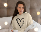 Personalised Mum Dog Hoodies, Mama Pullover Jumper, Custom Pet Names Heart Mama Hoody, Mother's Day Minimalist Comfy Jumper, Pet Lover Gifts