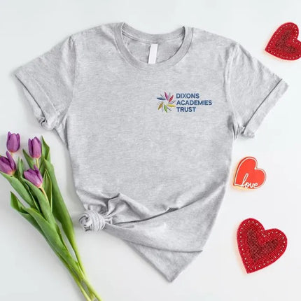Custom Embroidered T-Shirt, Personalised Text/Quote On Left Chest Crewneck Tees