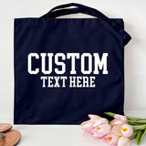 Personalised Tote Bags, Custom Text or Name Printed Totes, Cotton Canvas Shopping Bags, Bachelorette Party Gift for Her, Mother's Day Gifts