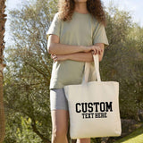 Personalised Tote Bags, Custom Text or Name Printed Totes, Cotton Canvas Shopping Bags, Bachelorette Party Gift for Her, Mother's Day Gifts