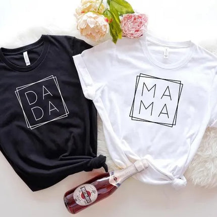 Mama Dada Shirts, Mom Dad Matching Crewneck Shirts, Mommy Funny Printed Tees