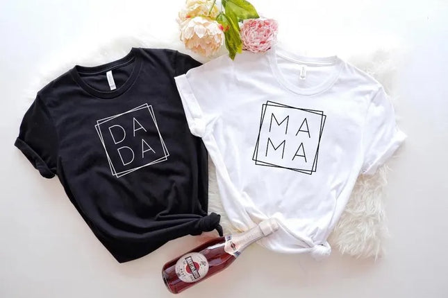 Mama Dada Shirts, Mom Dad Matching Crewneck Shirts, Mommy Funny Printed Tees