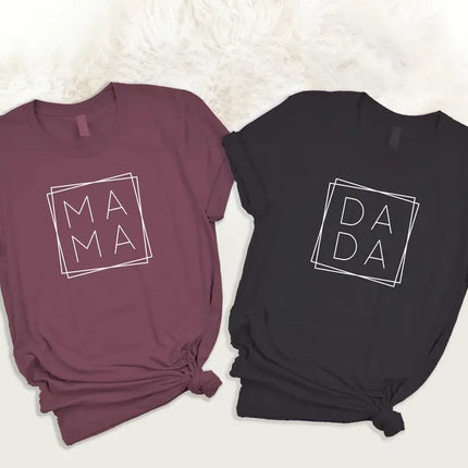 Mama Dada Shirts, Mom Dad Matching Crewneck Shirts, Mommy Funny Printed Tees