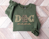Dog Mama Sweatshirt, Dog Mom Crewneck for Her, Dog Paw Leopard Art Printed Sweater, Gift for Dog Lovers, Mama Sweatshirt, Mother's Day Gifts