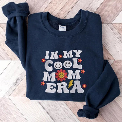Embroidered Mama Sweatshirt, In My Cool Mom Era Crewneck Sweater, New Mom Floral Sweatshirt, Cool Mummy Birthday Jumper, Mothers Day Gifts