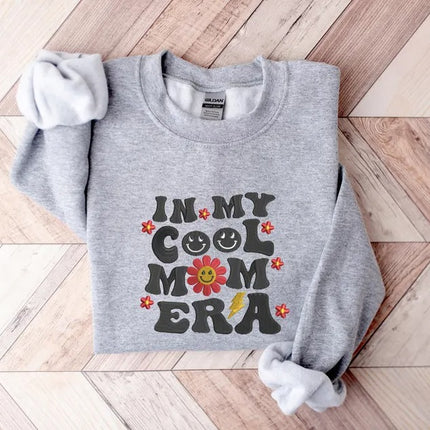 Embroidered Mama Sweatshirt, In My Cool Mom Era Crewneck Sweater, New Mom Floral Sweatshirt, Cool Mummy Birthday Jumper, Mothers Day Gifts