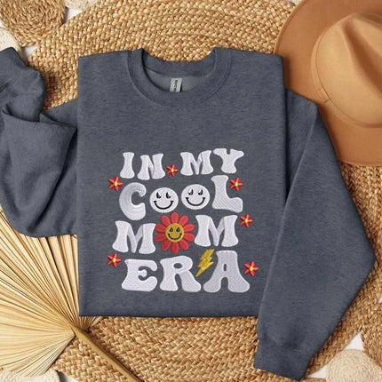 Embroidered Mama Sweatshirt, In My Cool Mom Era Crewneck Sweater, New Mom Floral Sweatshirt, Cool Mummy Birthday Jumper, Mothers Day Gifts