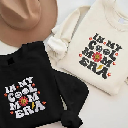 Embroidered Mama Sweatshirt, In My Cool Mom Era Crewneck Sweater, New Mom Floral Sweatshirt, Cool Mummy Birthday Jumper, Mothers Day Gifts