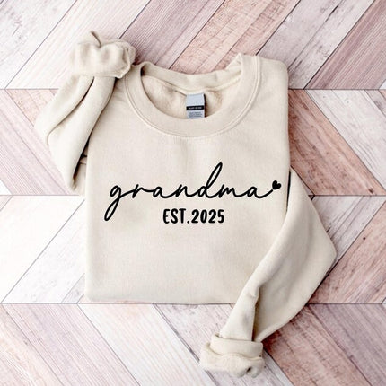 Personalised Grandma Sweatshirt, Custom Est Date Crewneck Printed Sweater