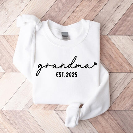 Personalised Grandma Sweatshirt, Custom Est Date Crewneck Printed Sweater