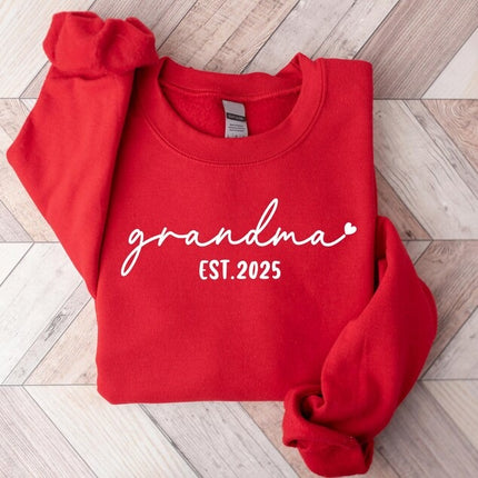 Personalised Grandma Sweatshirt, Custom Est Date Crewneck Printed Sweater