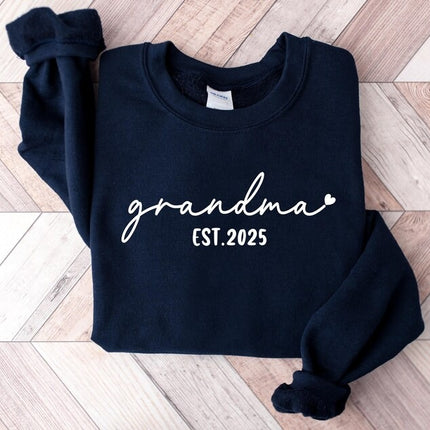 Personalised Grandma Sweatshirt, Custom Est Date Crewneck Printed Sweater