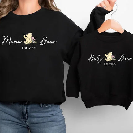 Personalised Mama and Mini Sweatshirt, Family Matching Crewneck Sweater, Baby Gift