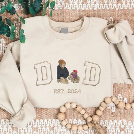 Personalised Photo Sweatshirt for Dad, Family Matching Fathers Day Tops