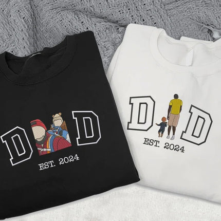 Personalised Photo Sweatshirt for Dad, Family Matching Fathers Day Tops