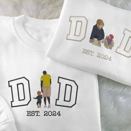 Personalised Photo Sweatshirt for Dad, Family Matching Fathers Day Tops
