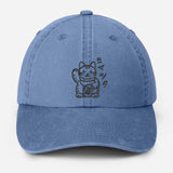 Retro Japanese Cat Baseball Hat, Aesthetic Cat Lover Anime Hat, Japanese Cat Embroidered Vintage Hat, Animal Lover Gifts, Fathers Day Gifts