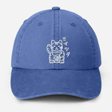 Retro Japanese Cat Baseball Hat, Aesthetic Cat Lover Anime Hat, Japanese Cat Embroidered Vintage Hat, Animal Lover Gifts, Fathers Day Gifts