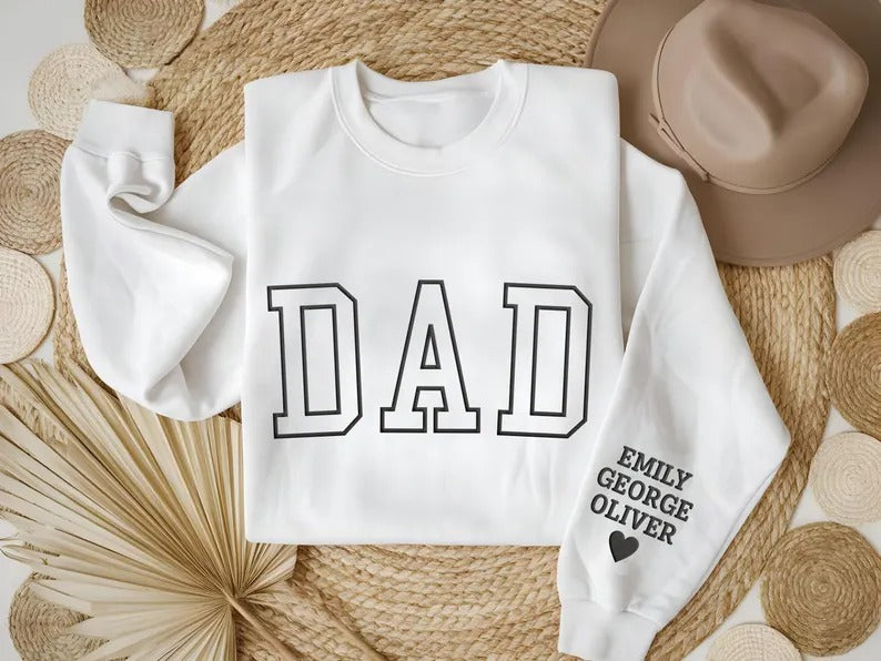 Personalised Mama Embossed Sweatshirt, Custom Mom Dad Sweater with Kids Name, Puff Printed Mama Crewneck, New Mom Gift, Mother's Day Gifts