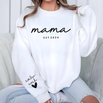 Personalised Grandma Sweatshirt, Custom Embossed Est Date Puff Printed Sweater