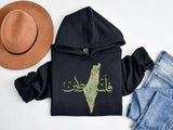 Palestine Olive Map Hoodies, Palestine Arabic Calligraphy Hoodies, Palestine Indipendence Top, Ramadan Gifts for Muslims, Palestine Clothing