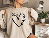 Custom Mum Heart Sweatshirt, Personalised Mama Sweater With Kid's Names, Mummy To Be Sweater, New Mom Birthday Gift, Mothers Day Presents