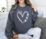 Custom Mum Heart Sweatshirt, Personalised Mama Sweater With Kid's Names, Mummy To Be Sweater, New Mom Birthday Gift, Mothers Day Presents