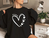Custom Mum Heart Sweatshirt, Personalised Mama Sweater With Kid's Names, Mummy To Be Sweater, New Mom Birthday Gift, Mothers Day Presents