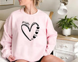 Custom Mum Heart Sweatshirt, Personalised Mama Sweater With Kid's Names, Mummy To Be Sweater, New Mom Birthday Gift, Mothers Day Presents
