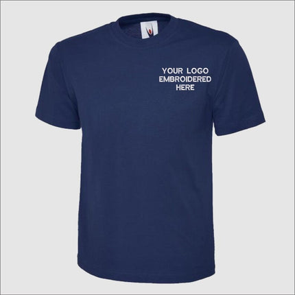 Custom Embroidered Logo T-Shirt, Your Logo Here Workwear Tees, Company Logo Top