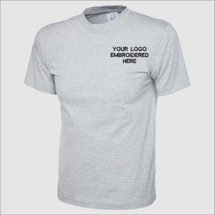 Custom Embroidered Logo T-Shirt, Your Logo Here Workwear Tees, Company Logo Top