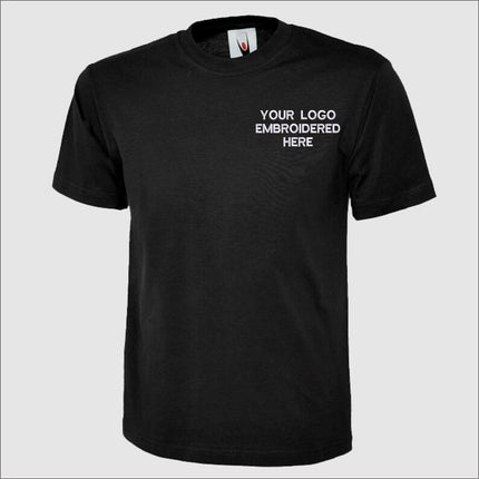 Custom Embroidered Logo T-Shirt, Your Logo Here Workwear Tees, Company Logo Top