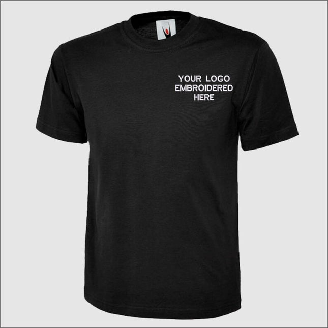Custom Embroidered Logo T-Shirt, Your Logo Here Workwear Tees, Company Logo Top