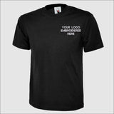 Custom Embroidered Logo T-Shirt, Your Logo Here Workwear Tees, Business Branding Tee, Personalised Shirt, Company Logo
