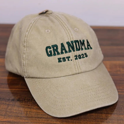 Personalised Embroidered Hat, Custom Date Mom & Dad Baseball Hat, Vintage Hat