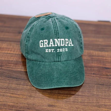 Personalised Embroidered Hat, Custom Date Mom & Dad Baseball Hat, Vintage Hat