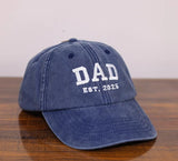 Personalised Embroidered Hat, Custom Date Mom & Dad Baseball Hat, Vintage Hat for New Grandma, Pregnancy Announcement Gift, Mothers Day Gift