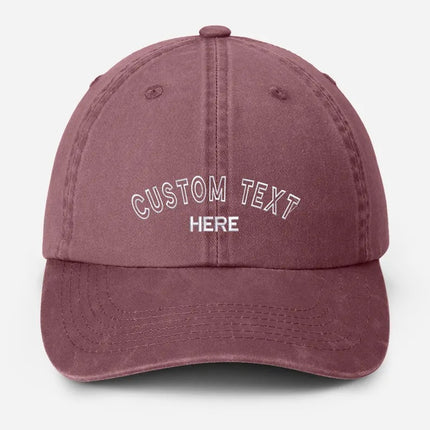 Personalised Embroidered Hat, Custom Name Dad Cap, Custom Text Workwear Hats