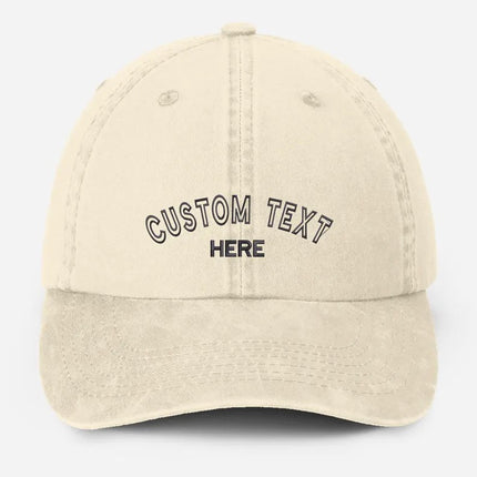 Personalised Embroidered Hat, Custom Name Dad Cap, Custom Text Workwear Hats