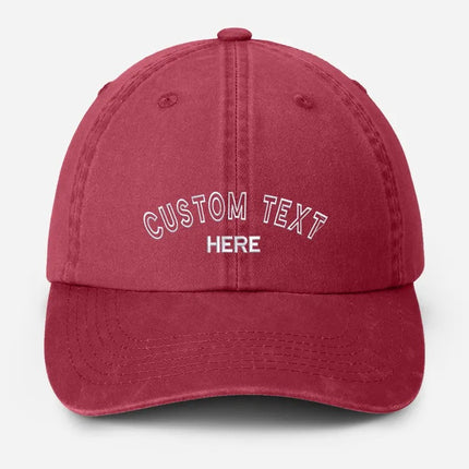 Personalised Embroidered Hat, Custom Name Dad Cap, Custom Text Workwear Hats