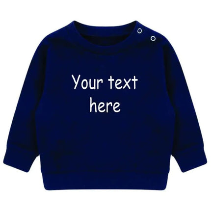 Personalised Text Baby & Toddler Sweatshirt, Custom Kids Sustainable Sweaters, Personalized Text/ Name Toddlers Crewnecks, Baby Shower Gifts