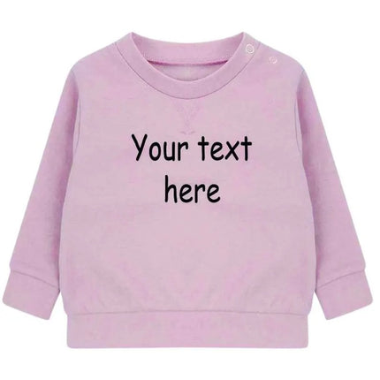 Personalised Text Baby & Toddler Sweatshirt, Custom Kids Sustainable Sweaters, Personalized Text/ Name Toddlers Crewnecks, Baby Shower Gifts